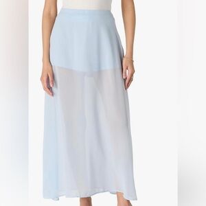 NWT The Drop- Dierdre Sheer Maxi Skirt, Niagara Mist